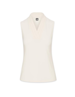 Meilleures ventes Anne Klein V-Neck Triple Pleat Top   | UBG-4013424